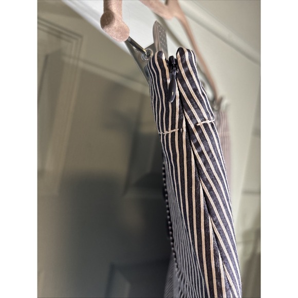 Talbots womens skirt blue and white stripe buttons in front lined. Sz 4 Petite - Picture 7 of 13